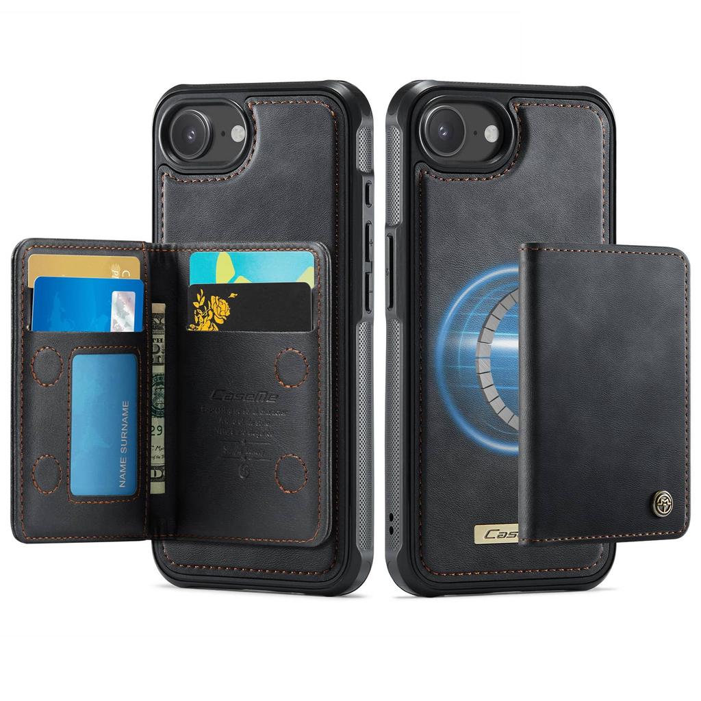 Per iPhone 17e Custodia a Portafoglio Magnetica Staccabile 2-in-1 Porta Carte con Blocco RFID Cavalletto Copertura a Libro in Pelle PU Antiurto