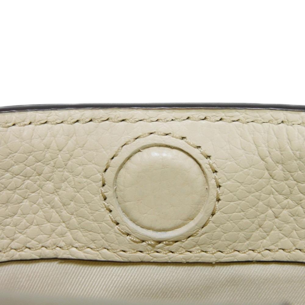 Used 10833 Britten Phone Crossbody 141000 122 7921 Ivory Pochette with Double T Logo in New Cream, Unisex from Japan