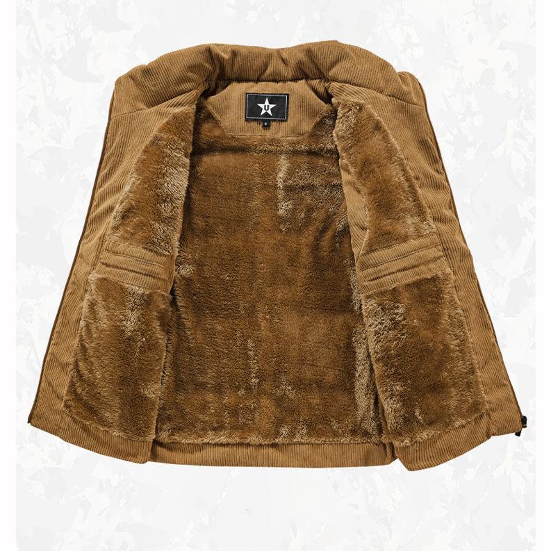 Winter Fleece Warme Westen Mäntel Herren Stehkragen Verdicken Herrenjacke Ärmellose Weste