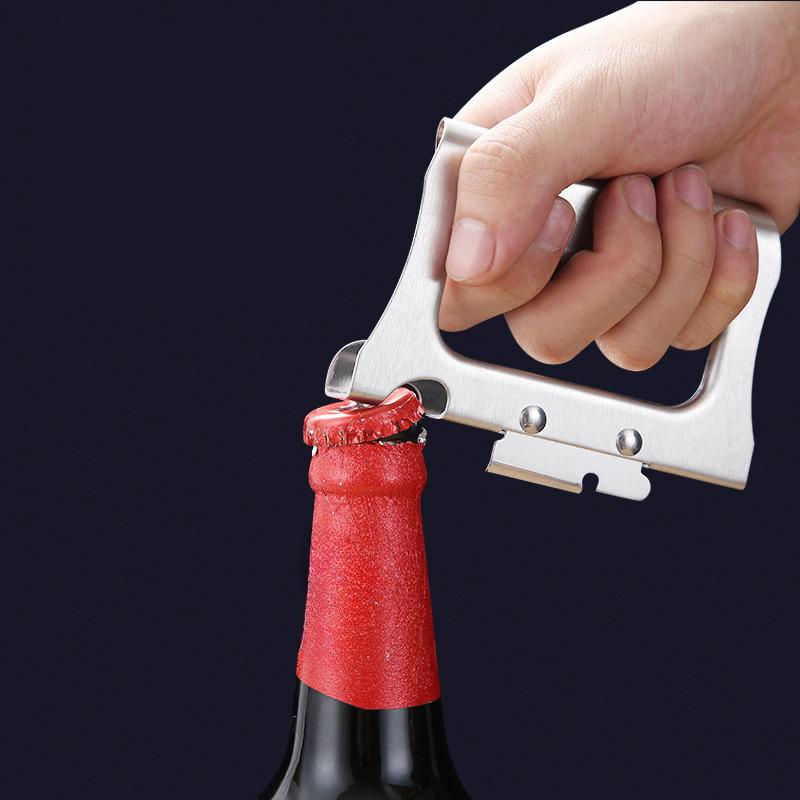 1PCS Stainless Steel Beer Can Opener Multifunction Grasp Manual Bottle Screwdriver Kitchen Gadgets Portable Multitool