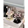 Luxury Ceramic Toothbrush Holder - Cute Bathroom Vanity Stand & Toothpaste Hanger.
