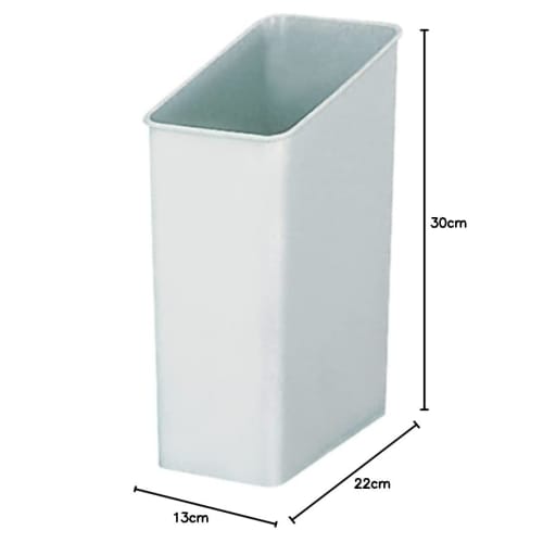 Shinki Gosei Tombo Toss Trash Can, 5.2 Liters, Gray, Simple Design, 13cm Wide x 22cm Deep x 30cm High, O-30, Made in Japan