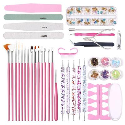 Nail Tool Acrylic Nail Art Brush SET UV Gel Polish Painting Drawing Brushes Pen Nail Dotting Kit Clean Brush Manicure Tools Set