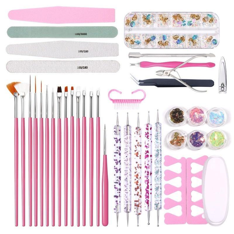 

Інструмент для нігтів акрилові нігтів художній пензель SET УФ гель польський живопис малювання пензлі ручка нігтів dotting kit чистий пензлик манікюр інструменти набір