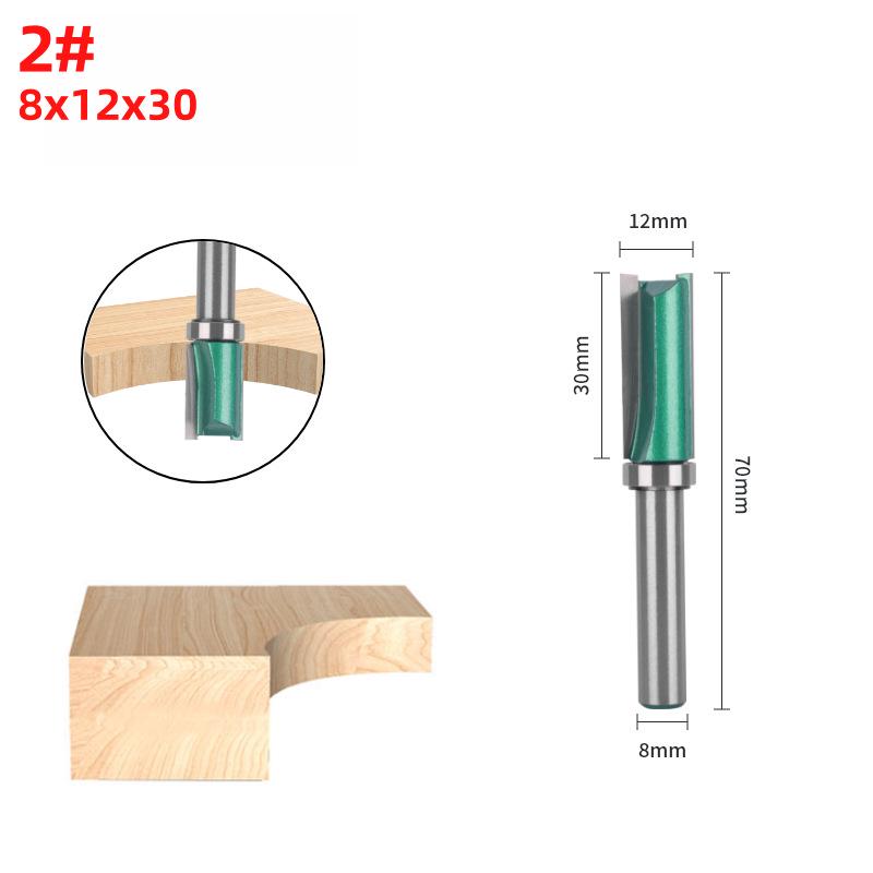 8mm Schaft Kopierfräser, 12mm Durchmesser Gerade Kante, für Gravur und Holzbearbeitung Fräser