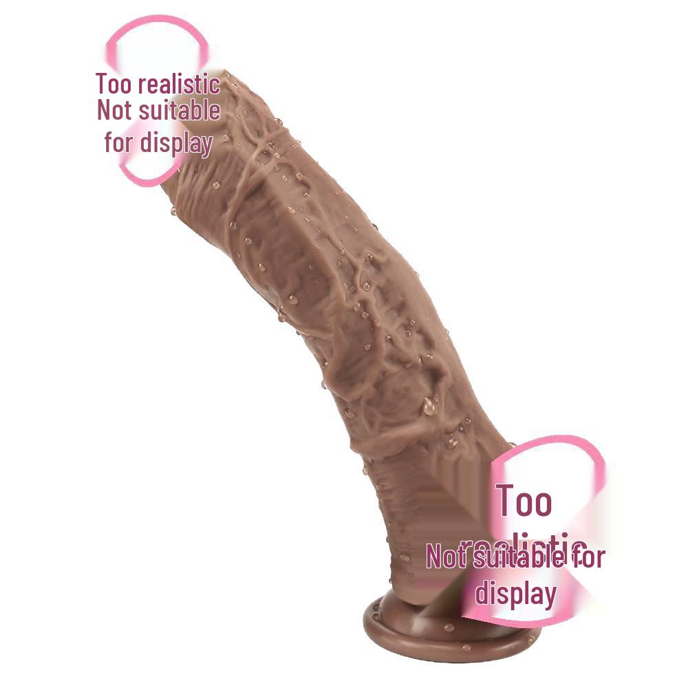 Dual-Layer Silicone Curved Realistic Dildo for Women