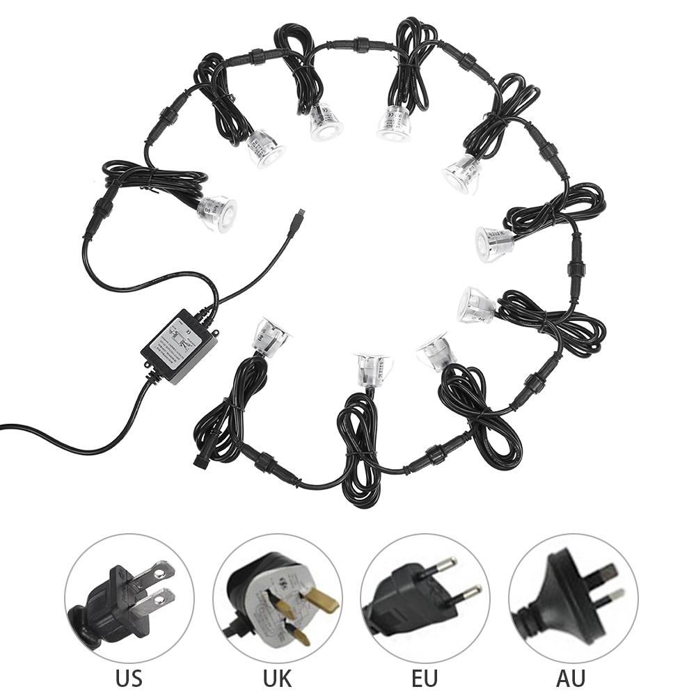 LEDs Deck Lights w/Remote Control 16 RGBW Colors&4 Lighting Mode Adjustable