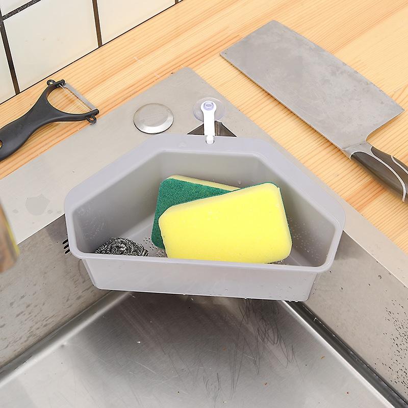 Convenient Kitchen Triangle Sink Organizer Multifunctional Vegetable Fruit Sink Filter Storage