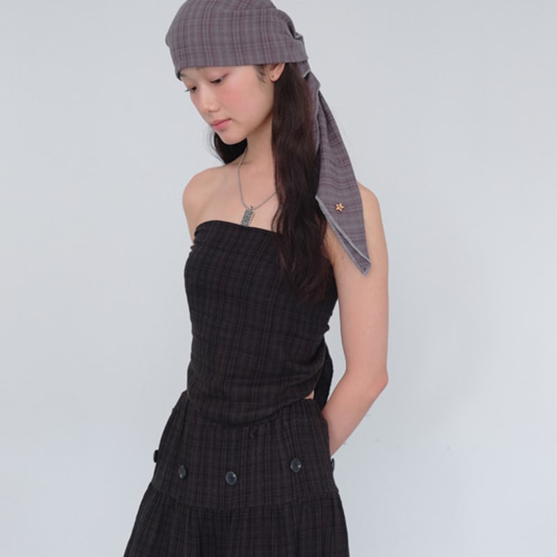 muwm Flare Banding Pants & Modular Shawl (Gray)