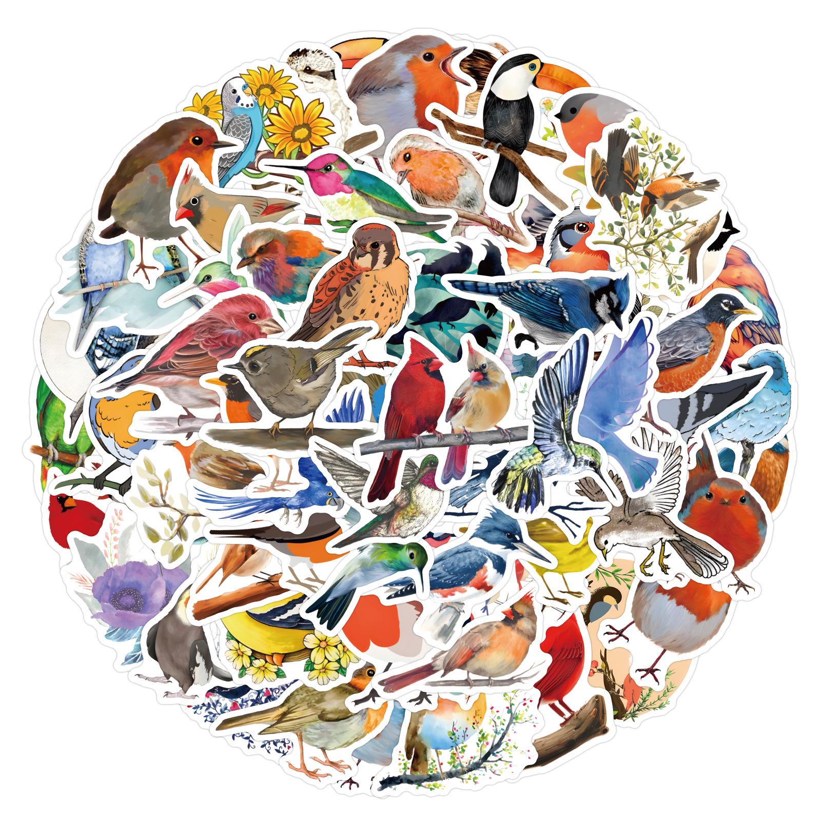 

110 Colorful Bird Graffiti Stickers for Suitcases, Notebooks, Skateboards, and Water Cups