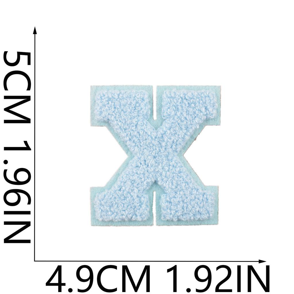 Mehrfarbiger A-Z Buchstaben Stickerei Stoffaufkleber 5cm Farbe 26 Englische Buchstaben Stickerei Aufkleber Kleidung Dekoration Patch Aufkleber