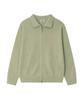 Lee Collared Zip-Up Cardigan Light Green