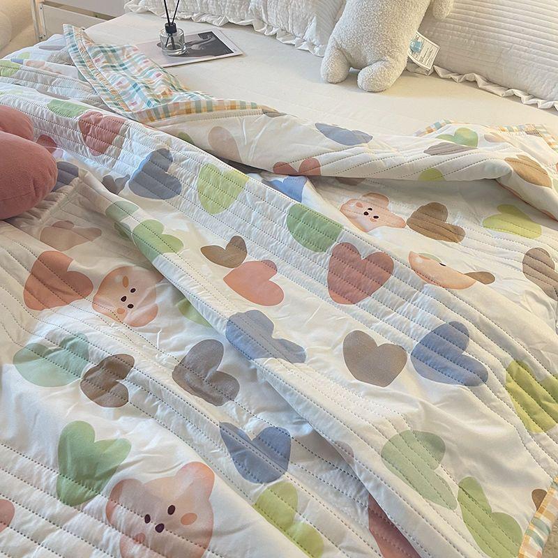 Cuvertură de pat cu spălare mecanică Cuvertură subțire Cuvertură de vară Cuvertură de pat dublă cu un singur pat Pătură de pat cu aer condiționat