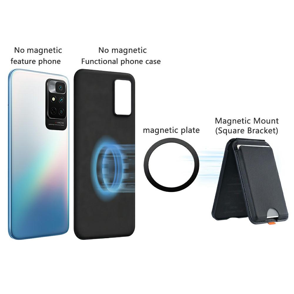 Magnetic Phone Card Holder Kickstand with Folding Hinge Cell Phone Card Bag