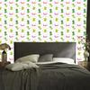 Crocodile wallpaper in white, lime and powder pink for the living room and bedroom 50x1000