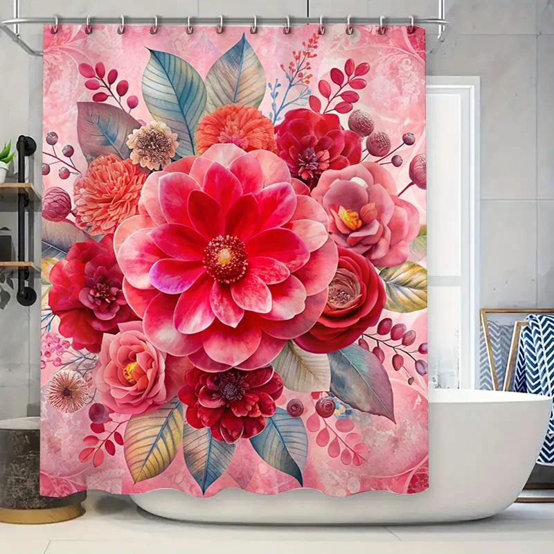 

Цветная полосатая шторка для душа, декор для ванной комнаты дома, водостойкая ткань, легкая установка, набор колец-крючков (12 W90xH180cm