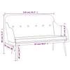 Black Bench 110 x 76 x 80 cm Fabric