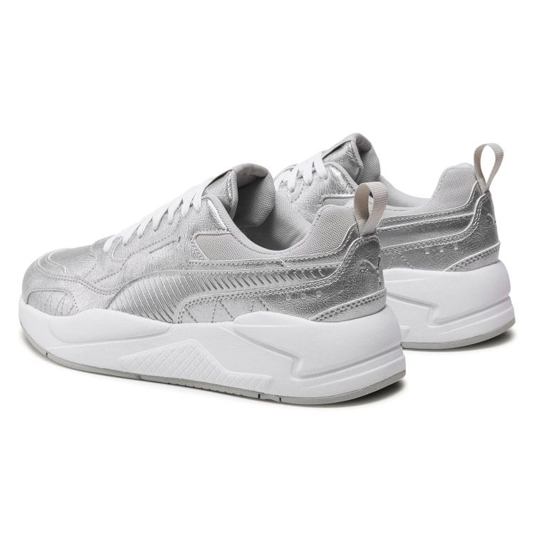 Puma X-Ray 2 Leather Trendy Comfortable Low-Top Lifestyle Shoes Unisex sneaker Silver White 382218-01