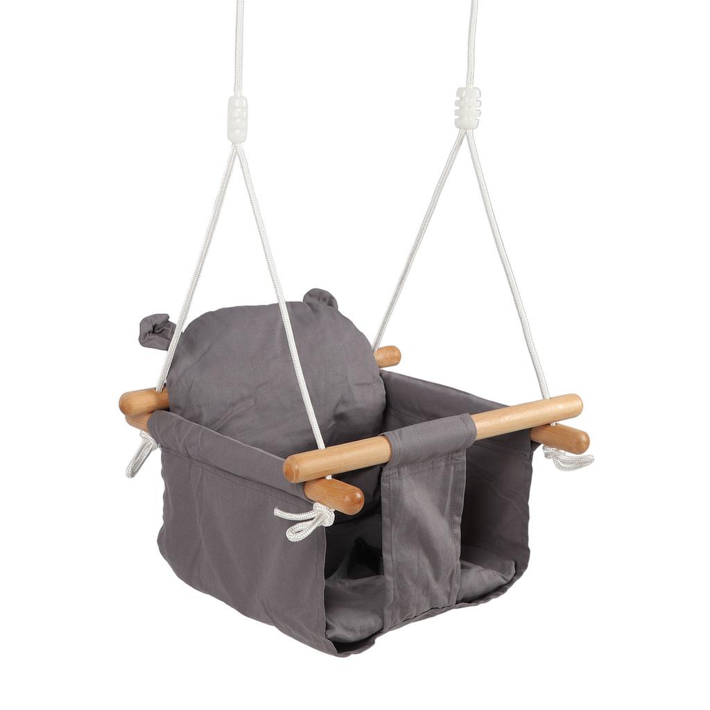 Baby Swing 55.1lb Load Bearing Wooden Hanging Baby Swing Universal Baby Hammock Swing for Indoor