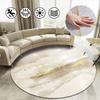 Modern Minimalist Style Round Carpet for Living Room Bathroom Doormat Decorative Bedroom Anti-Slip Golden Lines Round Area Rug