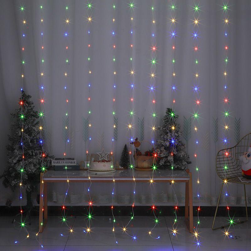 Fairy String Lights for Bedroom & Dorm Décor - Romantic Floor-to-Ceiling Curtain Lighting for Influencers