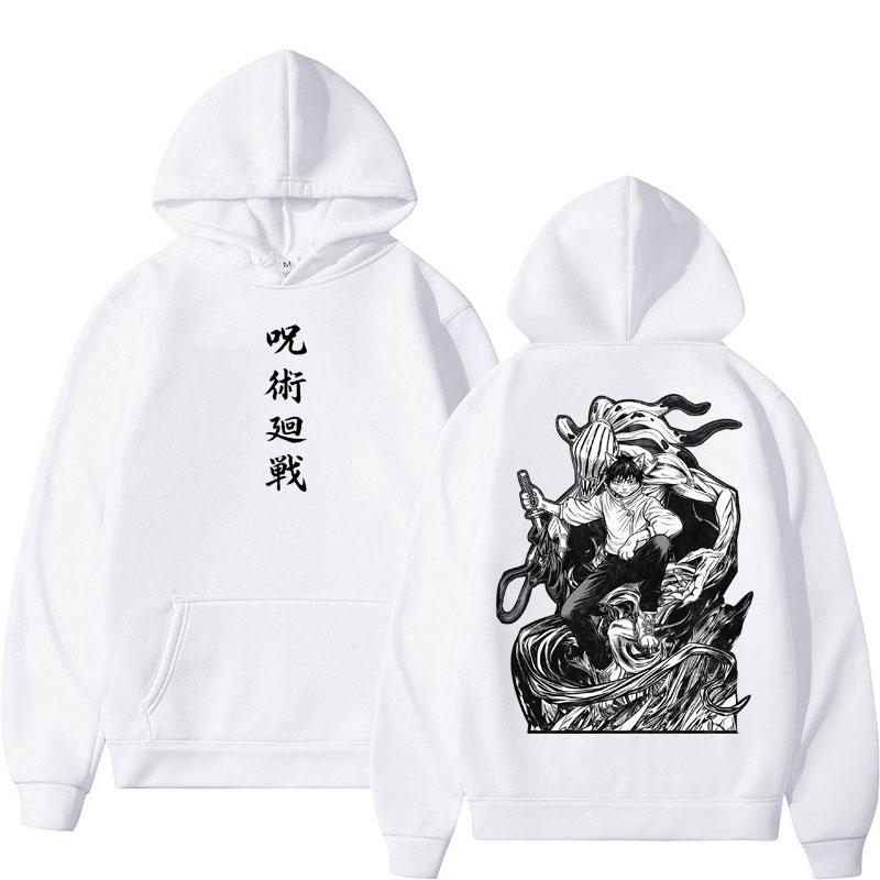 Japan Anime Jujutsu Yuta Okkotsu Graphic Hoodies Harajuku Fashion Vintage Unisex Tracksuit Loose Fleece Casual Long Sleeve