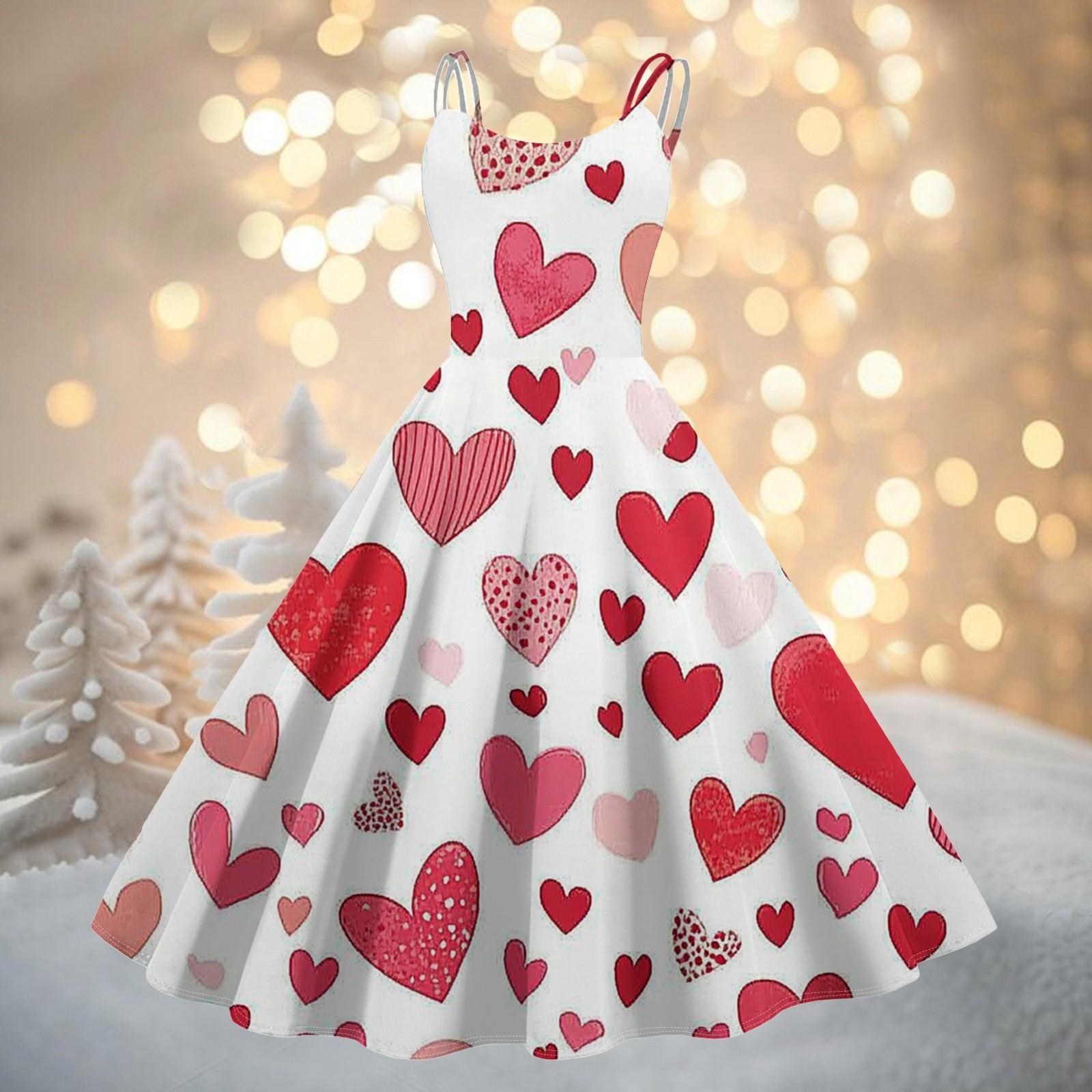 

Женское модное коктейльное платье без бретелек с принтом ко Дню святого Валентина в готическом стиле, панк, винтажное платье. M белый