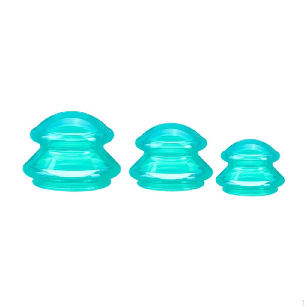 3 Pieces Chinese Massage Cups Professional Vacuum Cupping Anti Cellulite Cup for Body