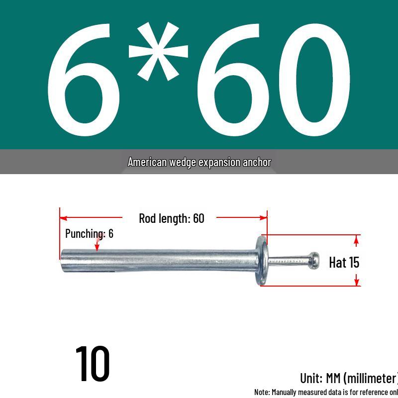 Aluminum Rivet Insert for Gantry Frame with Expansion Bolt and Wall Plug