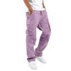 Men's Straight Casual Multi-Pocket Overalls for Spring and Autumn with Drawstring.