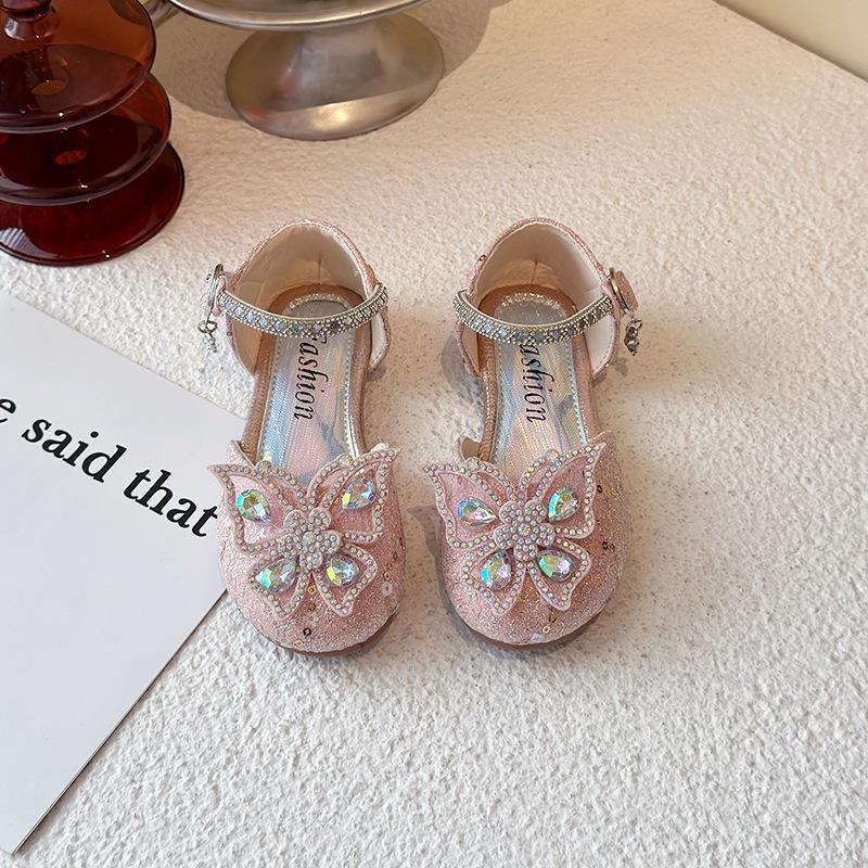 New Summer Fashion Baby Girls  Soft Sole Crystal Bow Princess Sandals 2026 28