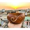 Wooden Yarn Bowl Hand Made Rosewood Wood For Knitting & Crochet Yarn Holder Gift