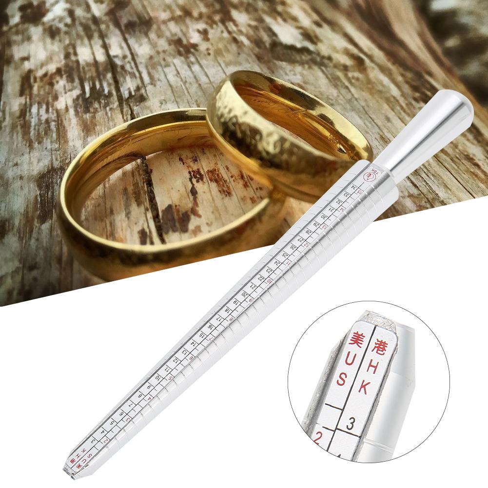 Ring Gauge Mandrel Finger Size Measuring Stick Ring Sizer Stick Jewelry Tool