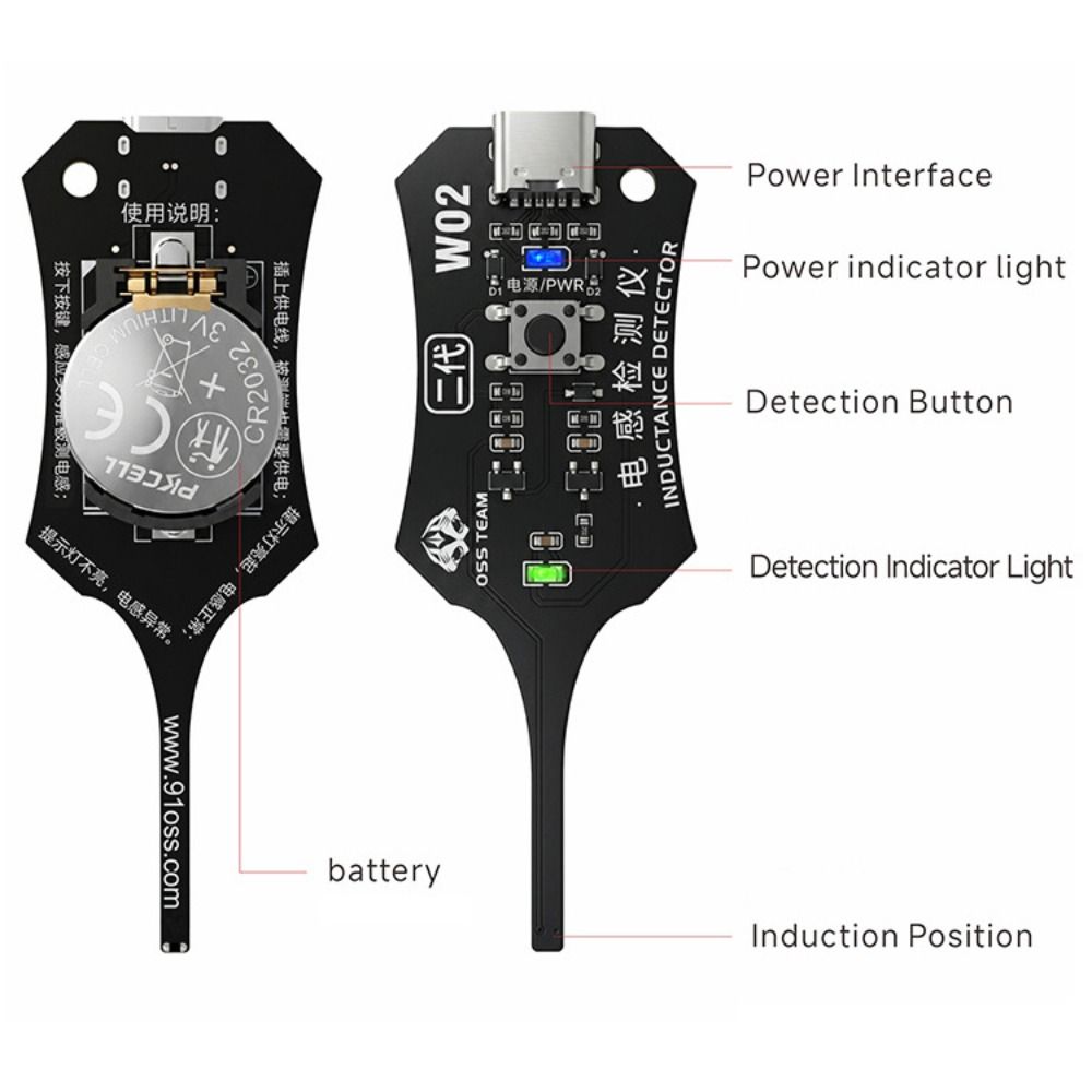 High Accuracy Inductor Detector Tool Electromagnetic Induction Tester Component Fault Detection