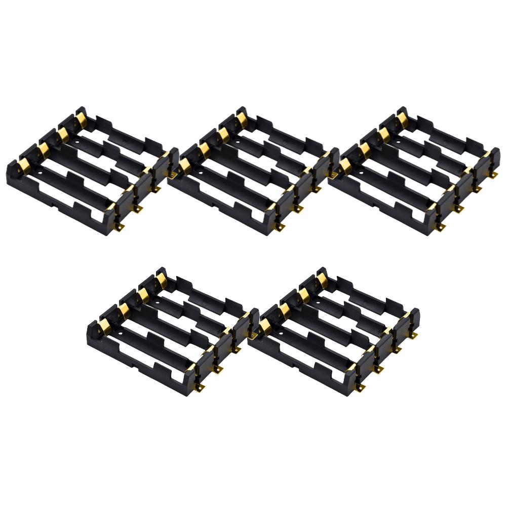 1-5 Stück 18650 SMT Batteriehalter 18650 SMD Batteriebox mit Bronzestiften Wiederaufladbarer Batteriehalter Clip Aufbewahrungskoffer Powerbank