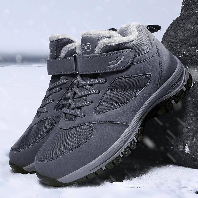 Schneestiefel Mann Frau Winter Schuhe für ältere Menschen Baumwollschuhe Walking Outdoor Damen Schuhe Mama Schuhe mit Samt Wärme Wanderschuh