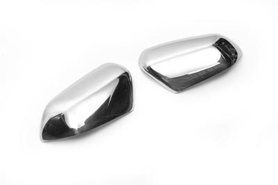 Covers for Mirrors (2 Pcs, Stainless Steel) OmsaLine - Italian Stainless Steel for Skoda Octavia II A5 2006-2010