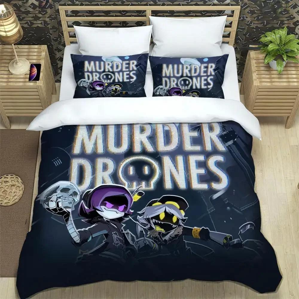 Murder Drones Cartoon Printed Bedding Sets Exquisite Bed Supplies Set Duvet Cover Bed Comforter Set Bedding Luxury Birthday Gift