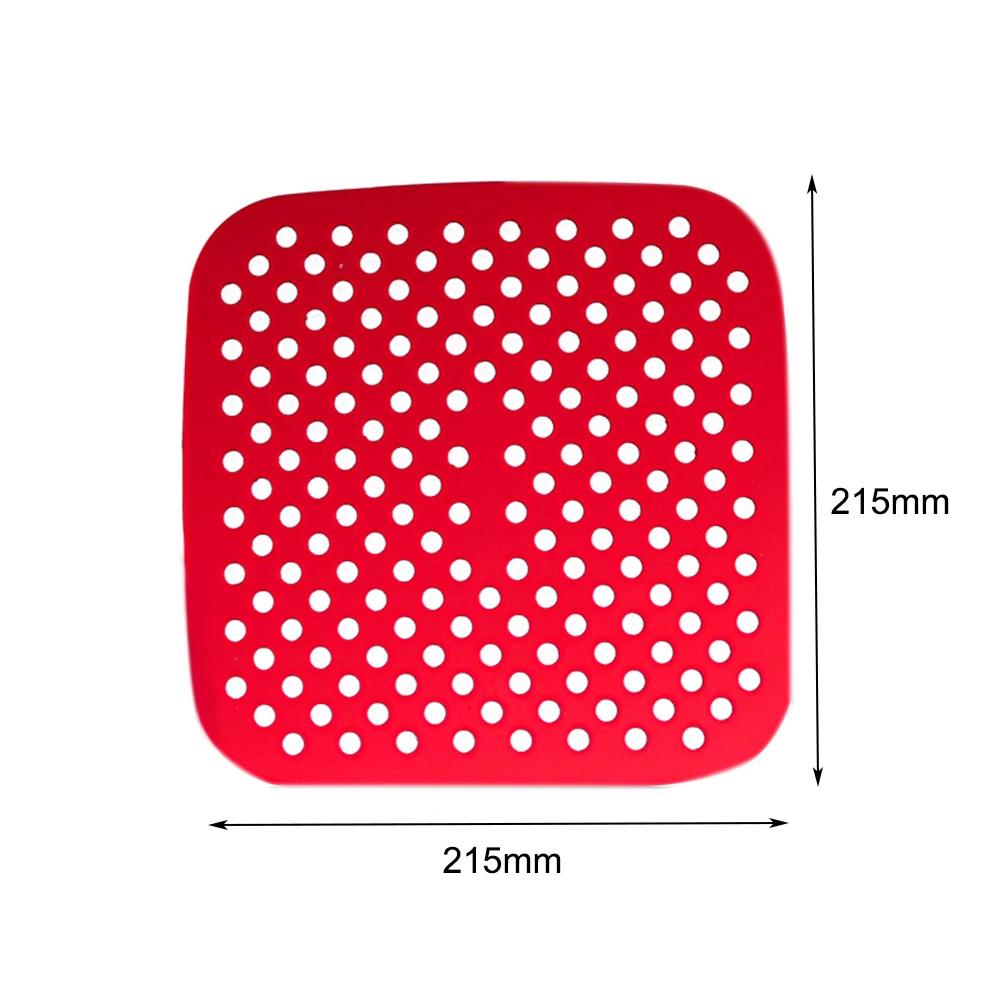 Air Fryer without oil Liners  Reusable Silicone Non-Stick Air Fryer Mat Steamer Pad Parchment Paper Easy to Clean Round/Square