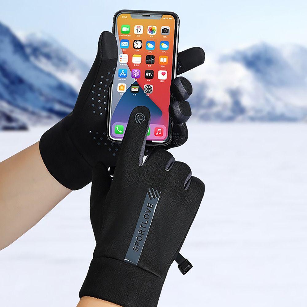 Cold Resistance Touch Screen Gloves Thicken Driving Mittens Warm Ski Gloves  for Woman Man