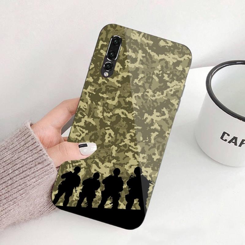 

Камуфляжный чехол для телефона в стиле милитари для Huawei P50 P40 P30 P20 Pro Mate 40 30 20 Pro Nova 9 8 7 ПК Стеклянный чехол для телефона Huawei Nova7 Pro