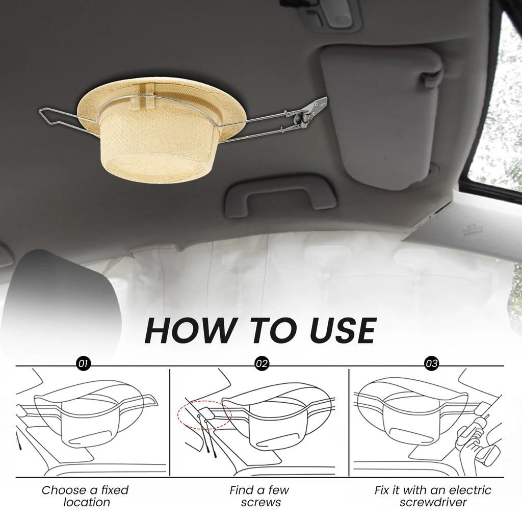 Edelstahl Auto Cowboyhut-Halter für LKW, schwere Ausführung, multifunktional, mit eingebauter Feder