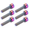 6 Stück RISK Fahrradvorbau-Schrauben-Kit Titan-Vorbau-Schrauben Ersatzteile M5 20mm Bunt