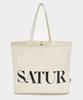 Satur Logo All Day Canvas Bag Resort Ivory