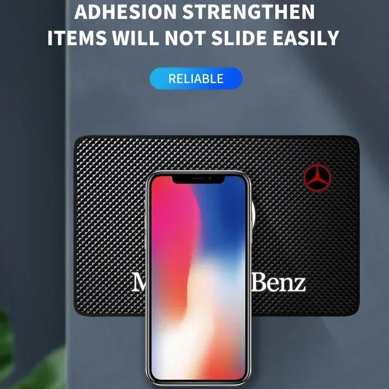 Bil Dashbord Telefon Briller Sklisikker Silikonpute Vanntett Klebrig Matte For Mercedes Benz Eksklusiv AMG W108 W124 W126 W140 W168