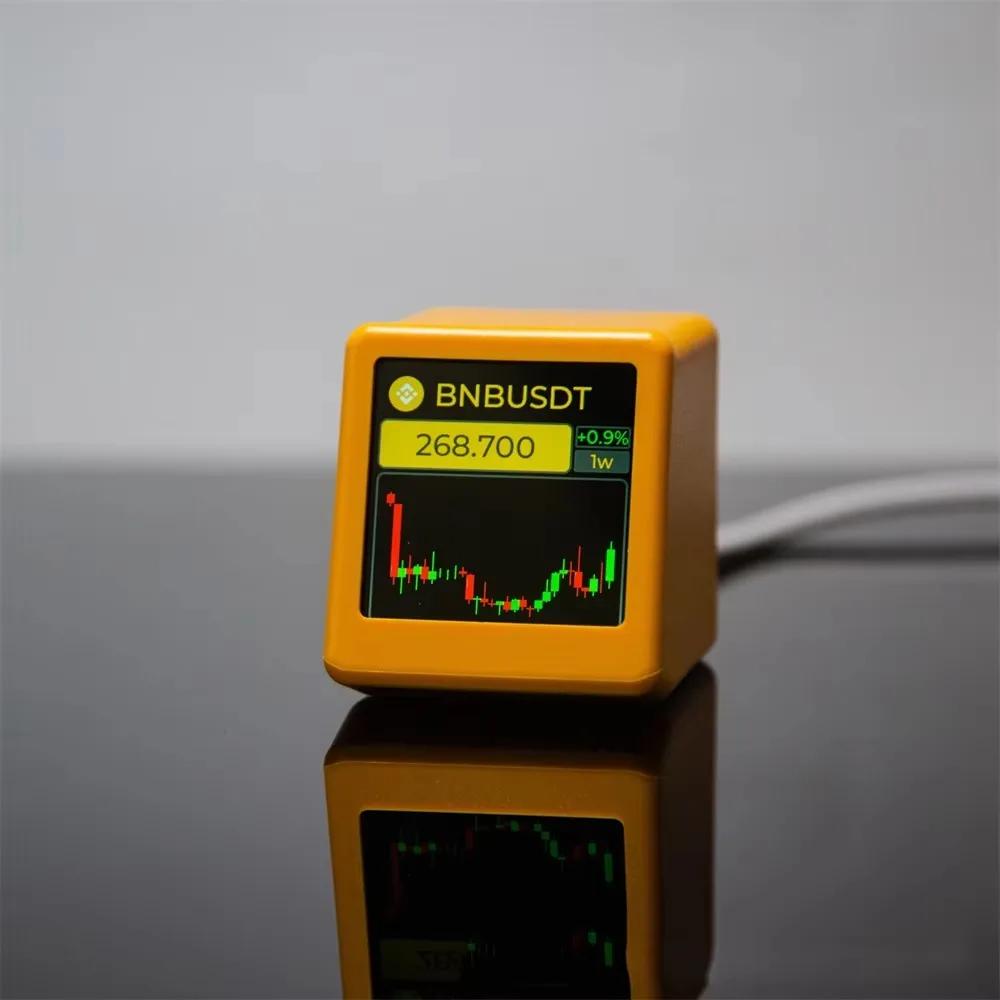 Smart Weather Clock Realtime Bitcoin Price Tracker Display Stock Ticker Cryptocurrency Exchange Rate Desktop Clock Home Decor