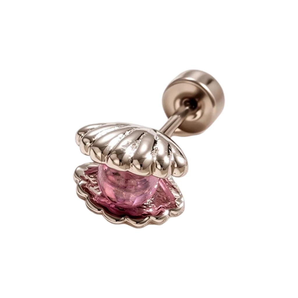 Colorful Titanium Steel Thin-Stem Double-Ended Screw Cartilage Ear Studs & Conch Earrings - Minimalist For Young Women