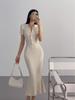 Royal Style Knitted Fishtail Dress: Women's Slim Polo, Short-Sleeve, Autumn/Summer