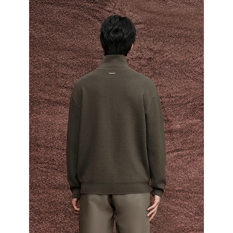 GXG Men's Polo Collar Half-Placket Wool Sweater