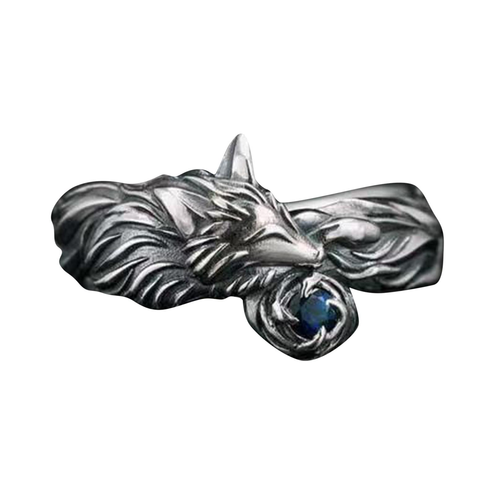 

Black Agate Diamond Retro Domineering Couple Big Diamond Middle Finger Index Finger Movable Mouth